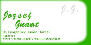 jozsef gnamt business card