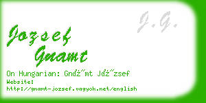 jozsef gnamt business card
